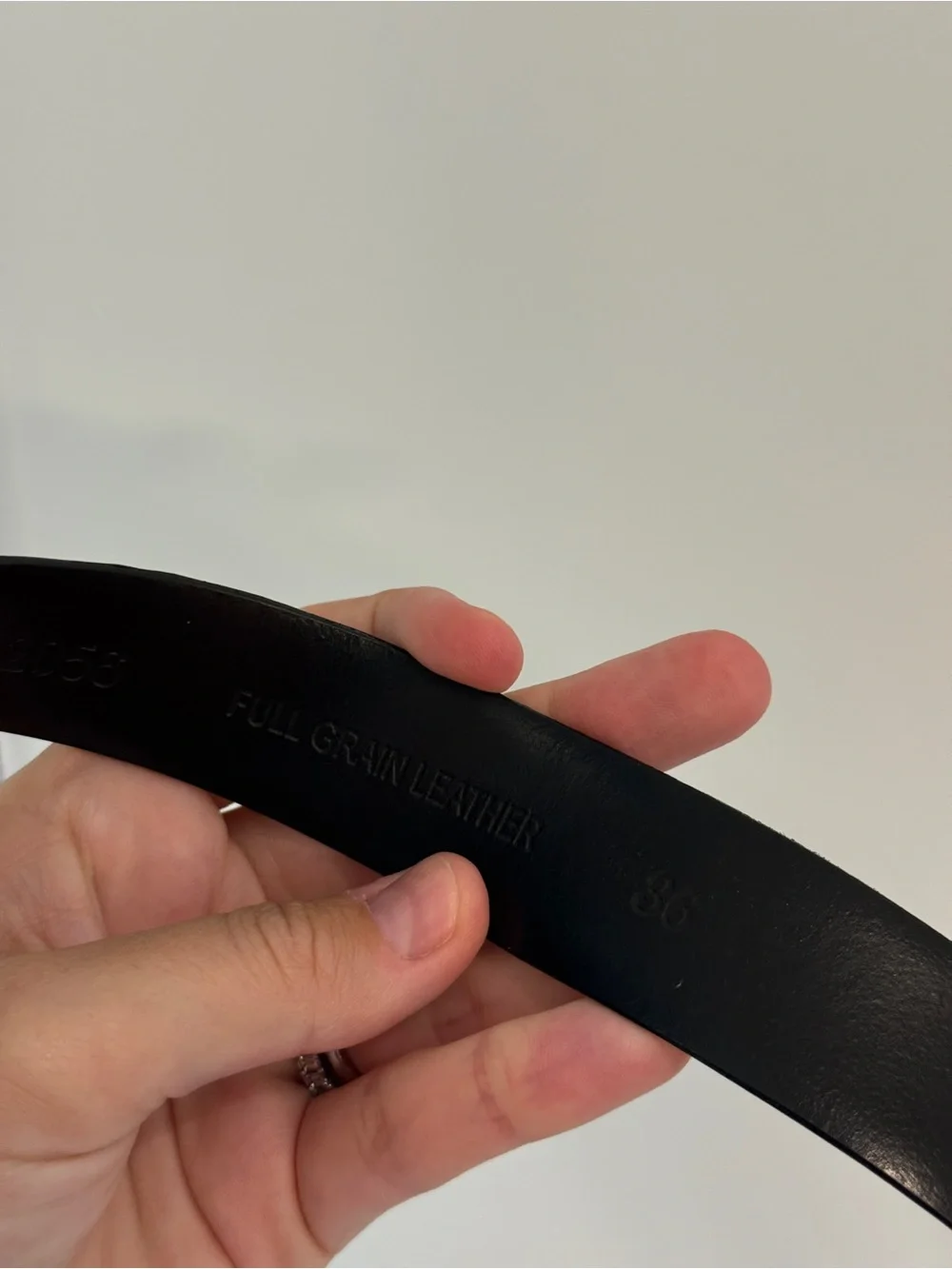 DKNY Black Leather Belt Size 36
